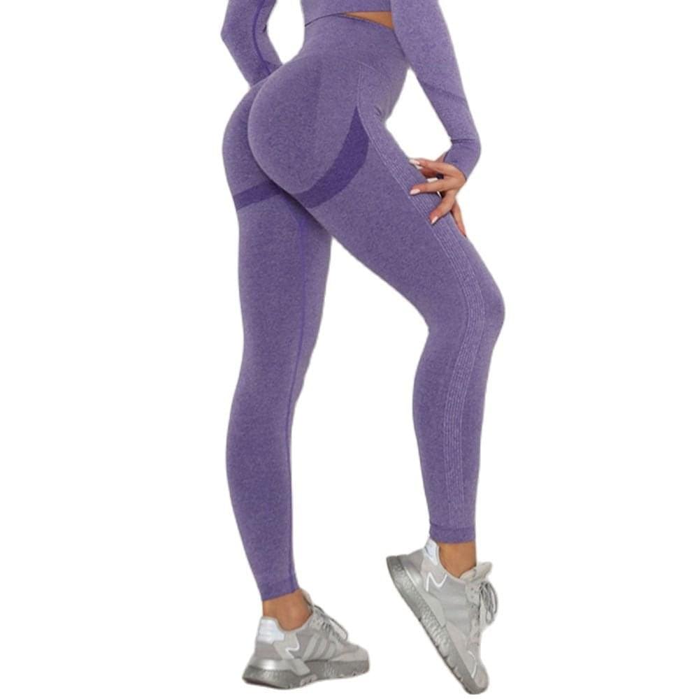 Premium Fitness Running Yoga Pants for Ultimate Comfort in various colors and designs on models.