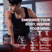 Muscle boost gummies for fitness beside a fitness enthusiast promoting strength and endurance.