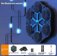 Boxing Target Machine Electronic with blue highlights and accessories for training, no Bluetooth version.