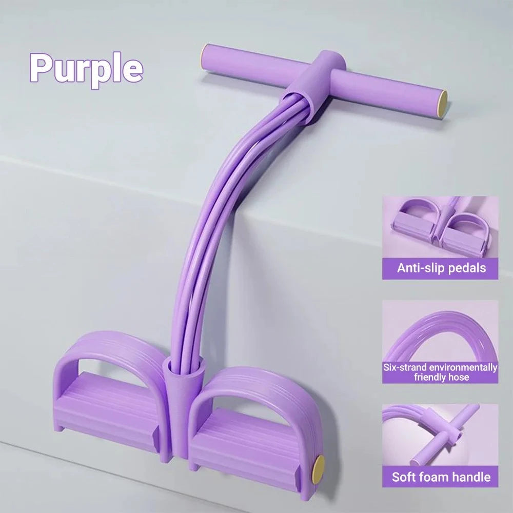 Multi-Tube Elastic Pedal Resistance Exerciser
