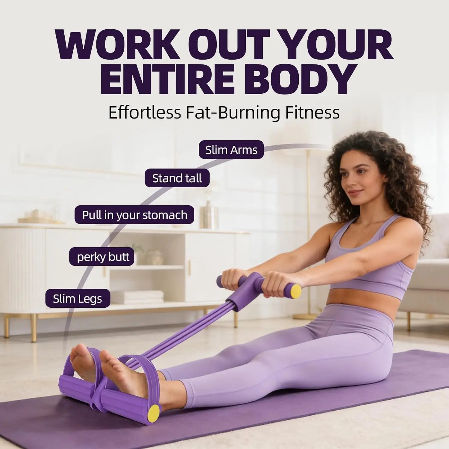 Multi-Tube Elastic Pedal Resistance Exerciser