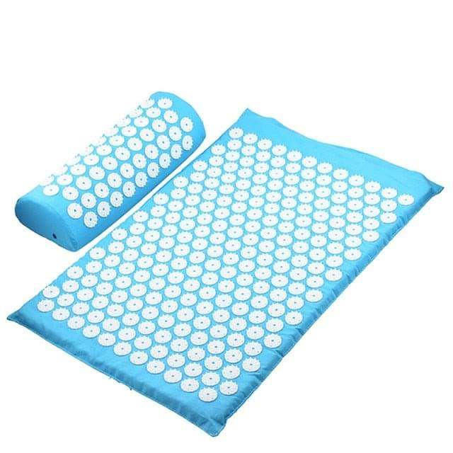 8,000-point acupressure recovery system with mat and pillow for muscle recovery and relaxation.