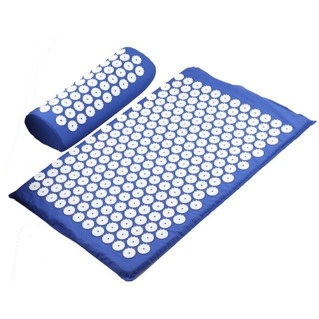 8,000-point acupressure recovery system with mat and pillow for muscle recovery and relaxation.