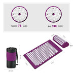 8,000-point acupressure recovery system with mat and pillow for muscle recovery and relaxation.