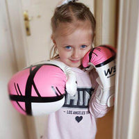 ForgeElite Premium Adults Kick Boxing Gloves for Training in stylish gold and white design, ideal for fighters. 1