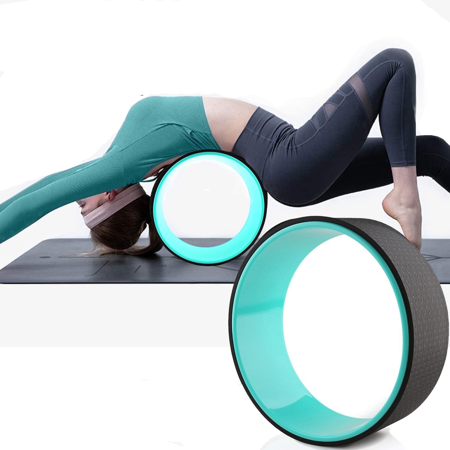 Classic Yoga Wheel 12-inch durable PVC with anti-slip surface for enhanced flexibility and support up to 550 lbs