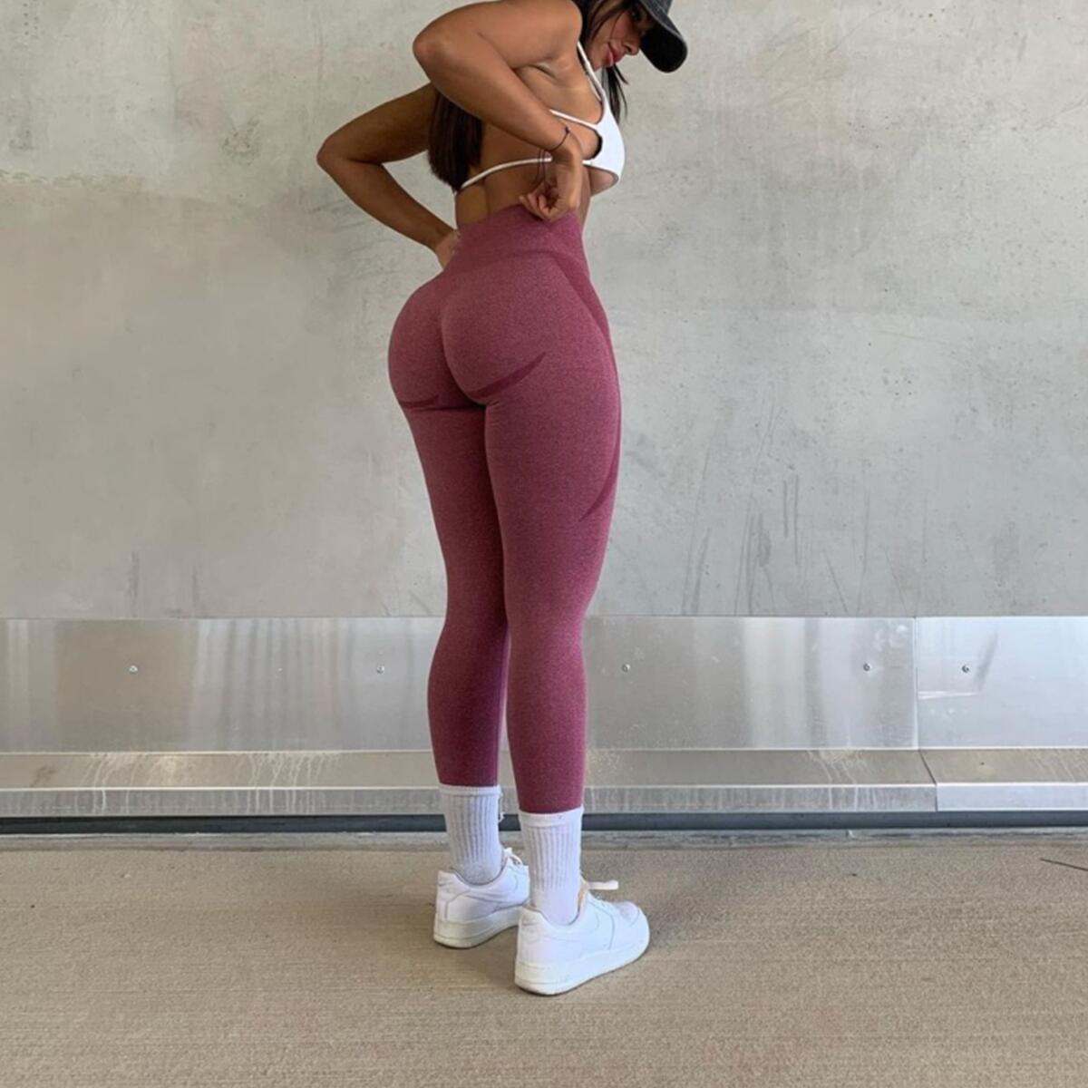 Curves Yoga Outfits Leggings - FitnessPlowSurge