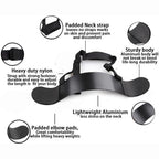 ForgeElite Heavy-Duty Bodybuilding Arm Blaster features heavy duty nylon, padded neck strap, sturdy aluminum body, and padded elbow pads.