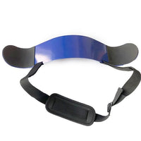 ForgeElite Heavy-Duty Bodybuilding Arm Blaster features heavy duty nylon, padded neck strap, sturdy aluminum body, and padded elbow pads. 2
