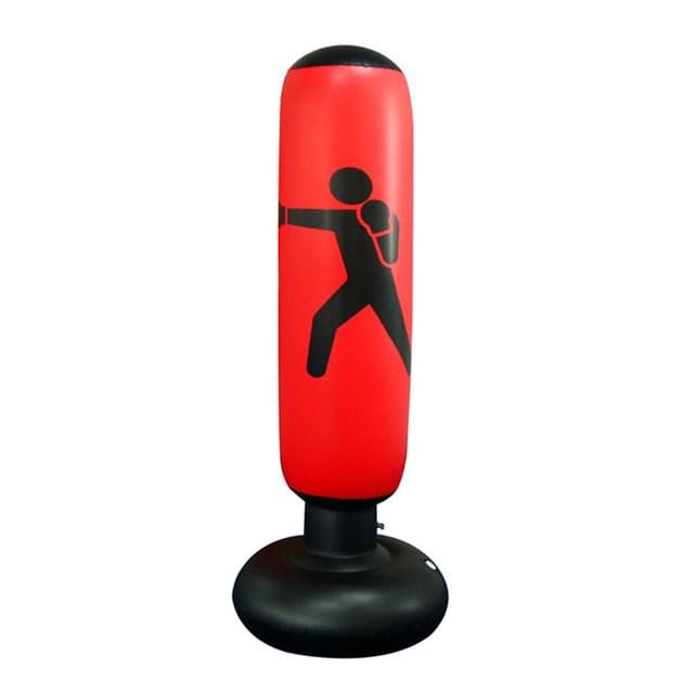 160cm tall inflatable boxing bag for Muay Thai training with thickened base and pressure-relief bounce back design  0004