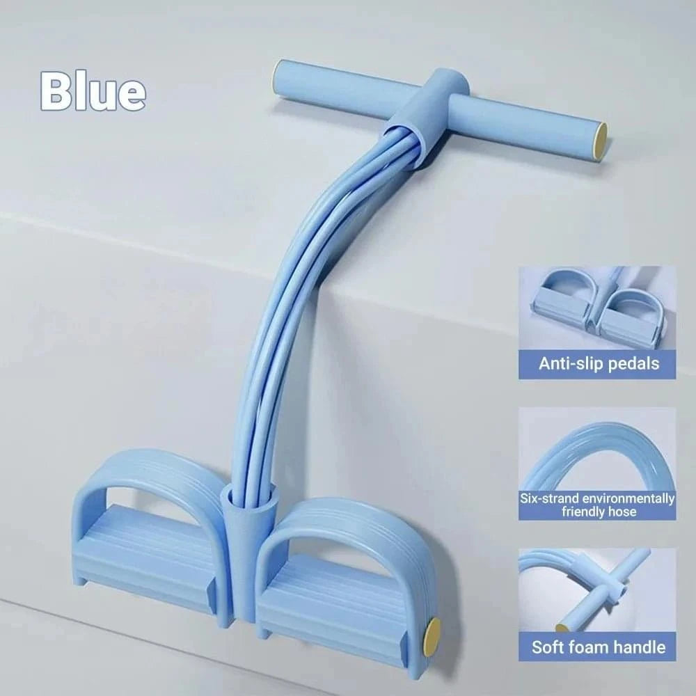 Multi-Tube Elastic Pedal Resistance Exerciser - FitnessPlowSurge