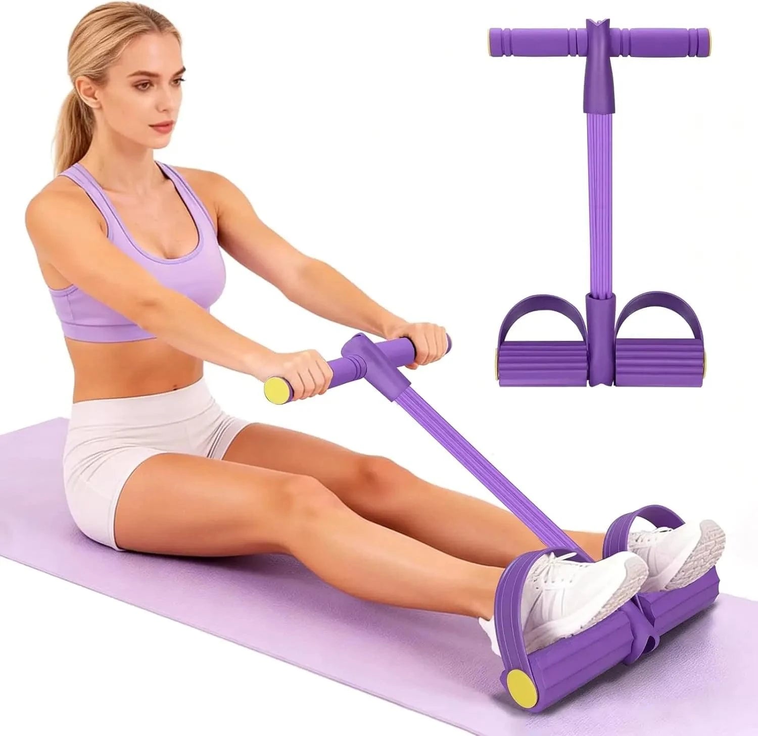 Multi-Tube Elastic Pedal Resistance Exerciser - FitnessPlowSurge