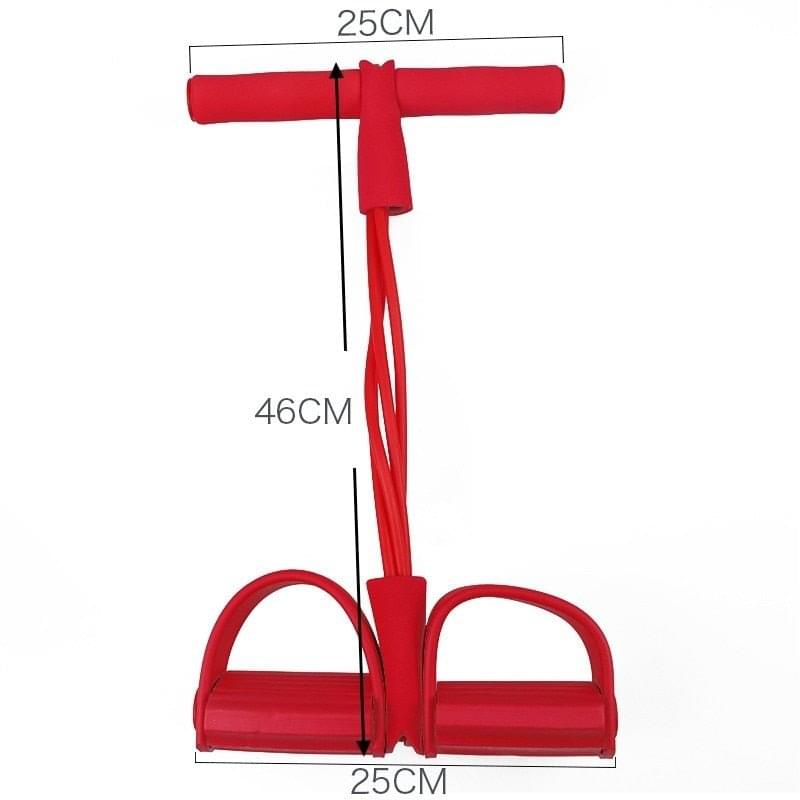4-Pack Resistance Bands Set for Home Workouts with two people using bands on a workout mat 