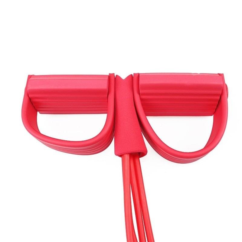 4-Pack Resistance Bands Set for Home Workouts with two people using bands on a workout mat 1