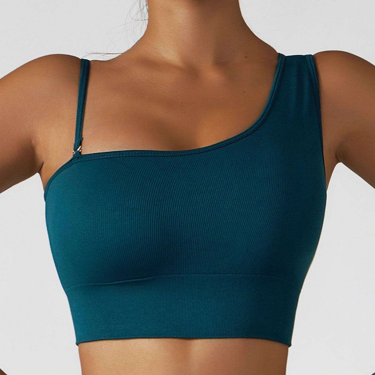 Summer Sexy Oblique Shoulder Yoga Clothes Tops - FitnessPlowSurge