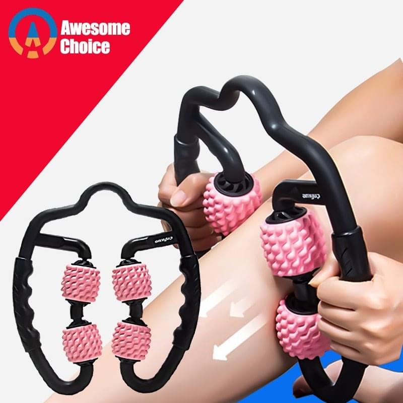 U Muscle Massage Roller in blue for muscle relief and self-massage therapy