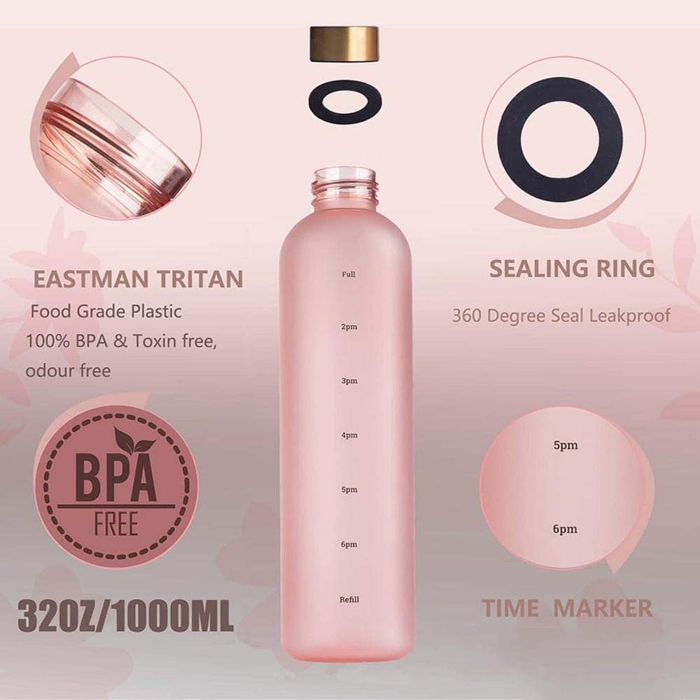 Pro-Elite Hydration Tracker | 1L Leakproof Performance Bottle